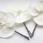 Silk White Hydrangea, Hydrangea Hair Clip, White..