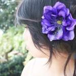 Flower Hair Clip Purple Flower Clip