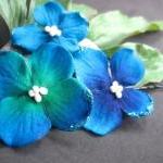 blue velvet hydrangea flower hair c..