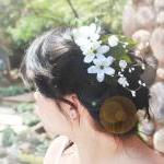 Bridal Flower Hair Comb, Wedding Hair Comb